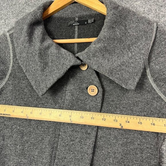 Prana Women's Gray Sephra Full Zip Wool Shawl Collar Jacket‎ Sz Small - Picture 4 of 8